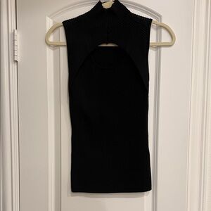 White House Black Market Ribbed Black Tank Top